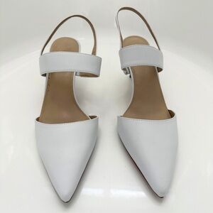 Ann Taylor White Slingback Heels New, never worn